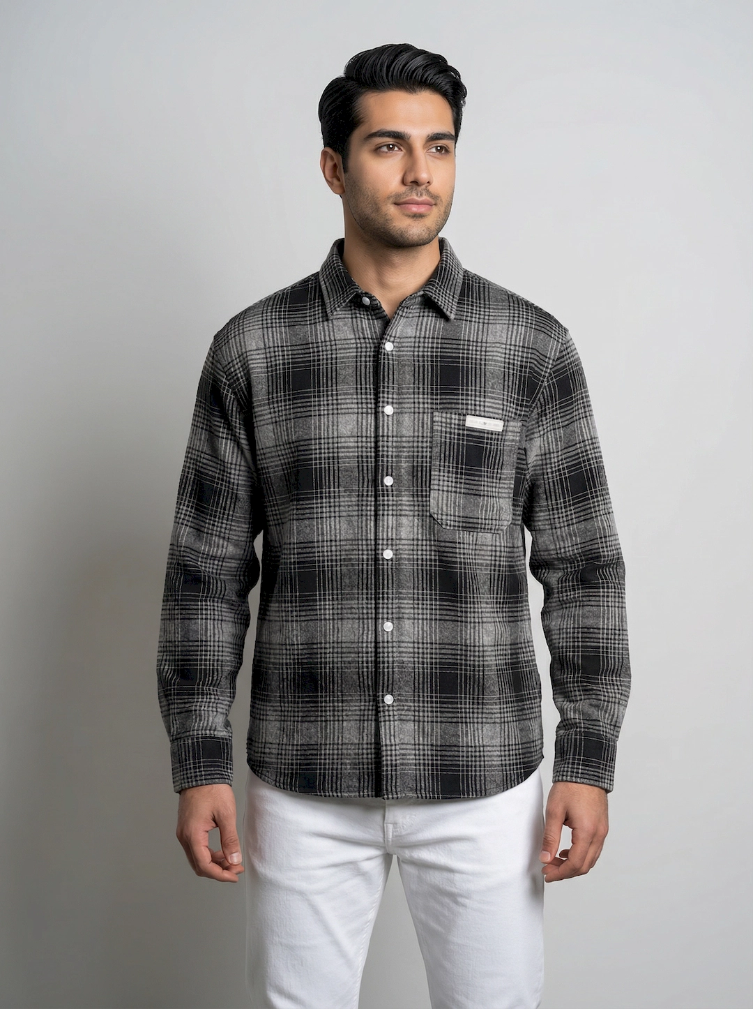 پیراهن چهار خانه مردانه 3734